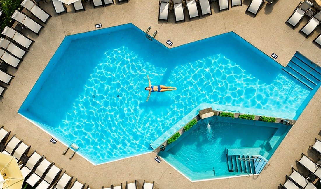 Expérience spa et resort en Estrie 1 piscine aérien
